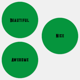 緑の色(黒い文字の中円) ラベル