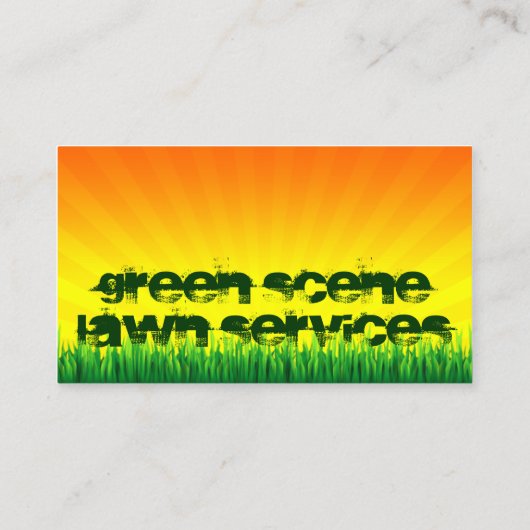 緑の芝刈りサービス 名刺 (裏面)