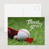 緑の芝生での野球をありがとう ポストカード (正面/裏面)
