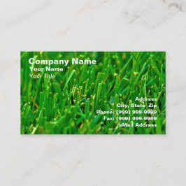 緑の芝生のクローズアップ 名刺