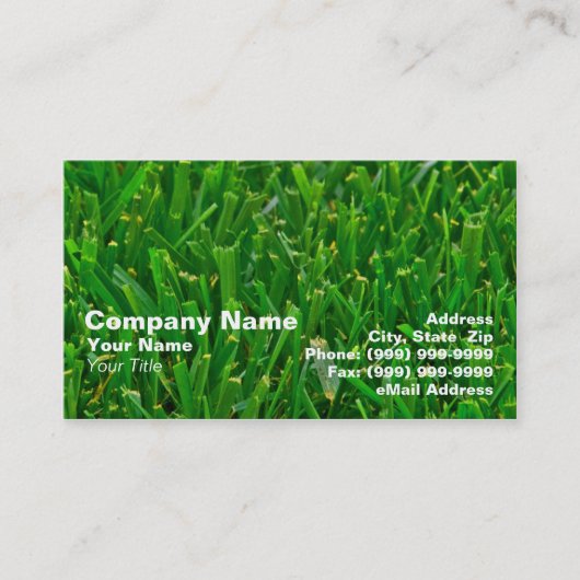 緑の芝生のクローズアップ 名刺 (正面)