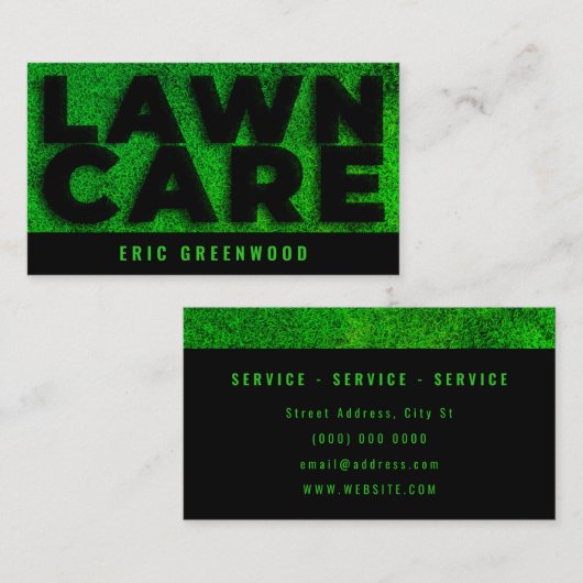 緑の芝生のテクスフェイクチャ 名刺 (正面/裏面)