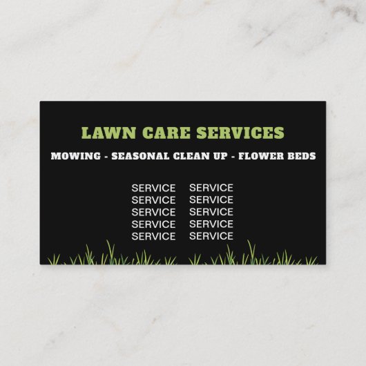 *~*緑の芝生気に造園モダン 名刺 (裏面)