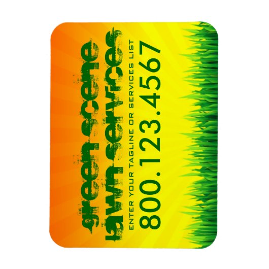 緑の芝生気に マグネット (縦)