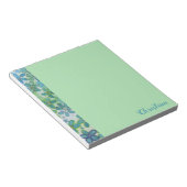 緑の花が咲パーソナライズされたく ノートパッド (アングル)