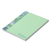 緑の花が咲パーソナライズされたく ノートパッド (回転)