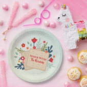 緑の花とマザーパスソーバーシーダー ペーパープレート (パーティー)