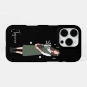 緑の花のカスタマイズ iPhoneケース (裏面横)