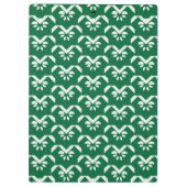 緑の花のジグザグ形 クリップボード (裏面)