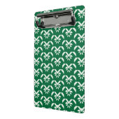 緑の花のジグザグ形 ミニクリップボード (アングル2)