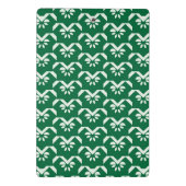 緑の花のジグザグ形 ミニクリップボード (裏面)