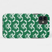 緑の花のジグザグ形 Case-Mate iPhoneケース (裏面(横))