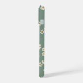 緑の花のスマホケース iPhone 15ケース (左側面)