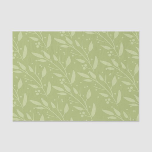 緑の花のティッシュペーパー 薄葉紙 (正面)