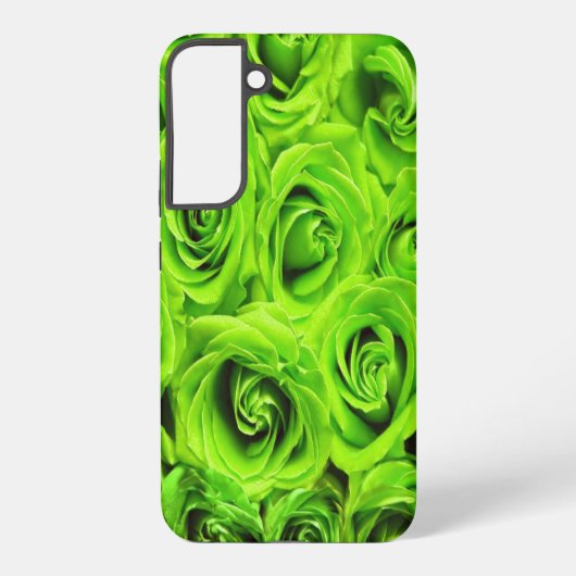 緑の花のバラパターン三星銀河系ケース SAMSUNG GALAXYケース (裏面)