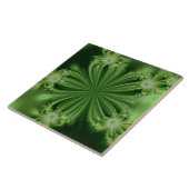 緑の花のフラクタルのセラミックタイル タイル (側面)