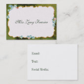 緑の花のヴィンテージのフランスのな社会的なテレホンカード コーリングカード (正面/裏面)