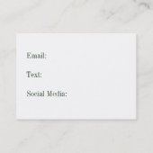 緑の花のヴィンテージのフランスのな社会的なテレホンカード コーリングカード (裏面)