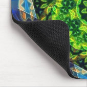 緑の花の円の幾何学的な曼荼羅のマウスパッド マウスパッド (コーナー)