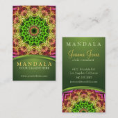 緑の花の曼荼羅 名刺 (正面/裏面)