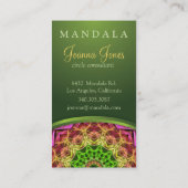 緑の花の曼荼羅 名刺 (裏面)