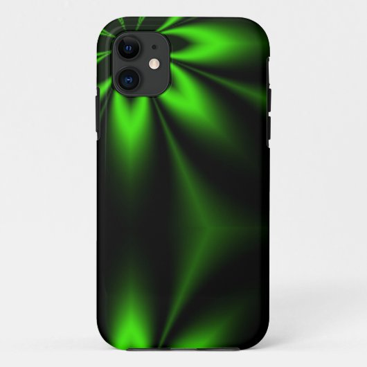 緑の花の破烈のフラクタル Case-Mate iPhoneケース (裏面)