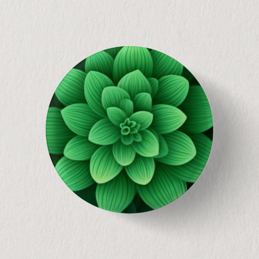 緑の花の背景–77761 缶バッジ (正面)