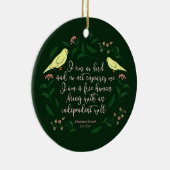 緑の花の鳥の引用文ジェーンEyreシャーロットBronte セラミックオーナメント (右)