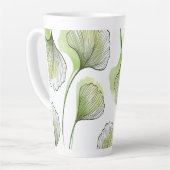 緑の花びら カフェラテマグ (左アングル)