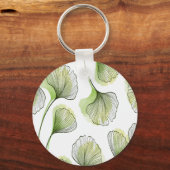緑の花びら キーホルダー (正面)
