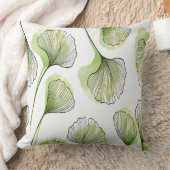 緑の花びら クッション (ブランケット)