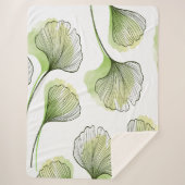 緑の花びら シェルパブランケット (正面)