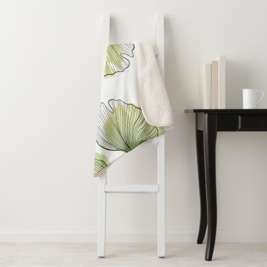 緑の花びら シェルパブランケット (インサイチュ)