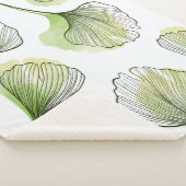 緑の花びら シェルパブランケット (3/4)