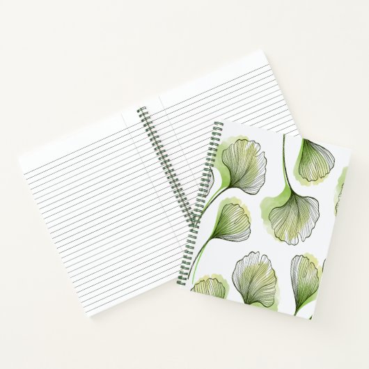 緑の花びら ノートブック (内部)