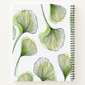 緑の花びら ノートブック (裏面)