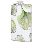 緑の花びら フラスク (左)