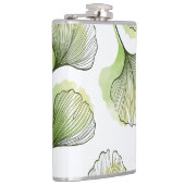 緑の花びら フラスク (右)