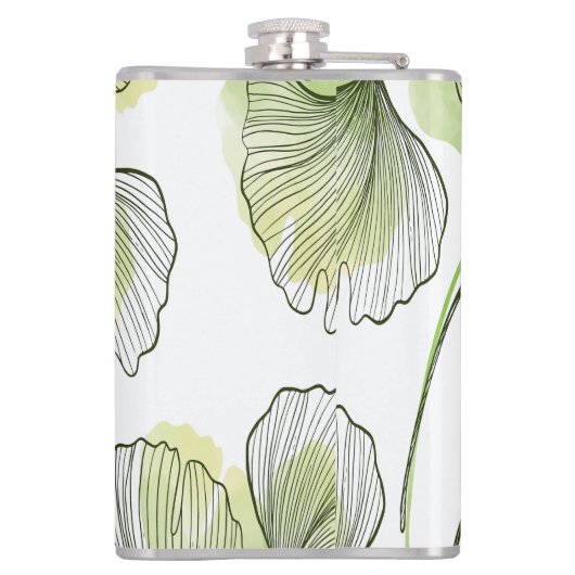 緑の花びら フラスク (裏面)