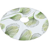 緑の花びら ブラッシュドポリエステルツリースカート (アングル)