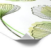 緑の花びら ポスター (角)