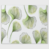緑の花びら ラッピングペーパー (フラット)