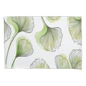 緑の花びら 枕カバー (正面左)