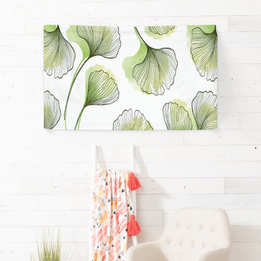 緑の花びら 横断幕 (インサイチュ)