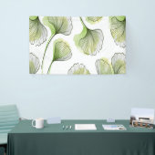 緑の花びら 横断幕 (トレードショー)