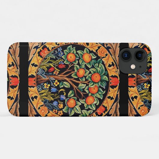 緑の花を持つオ葉レンジの木 Case-Mate iPhoneケース (裏面(横))