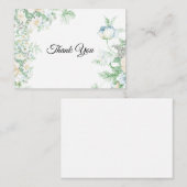 緑の花サンキューカード ノートカード (正面/裏面)