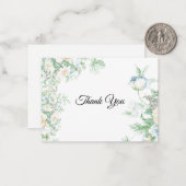 緑の花サンキューカード ノートカード (正面/裏面インサイチュ)