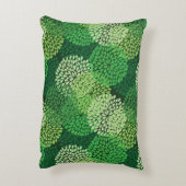 緑の花パターン アクセントクッション (裏面(縦))