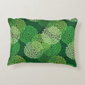 緑の花パターン アクセントクッション (裏面)